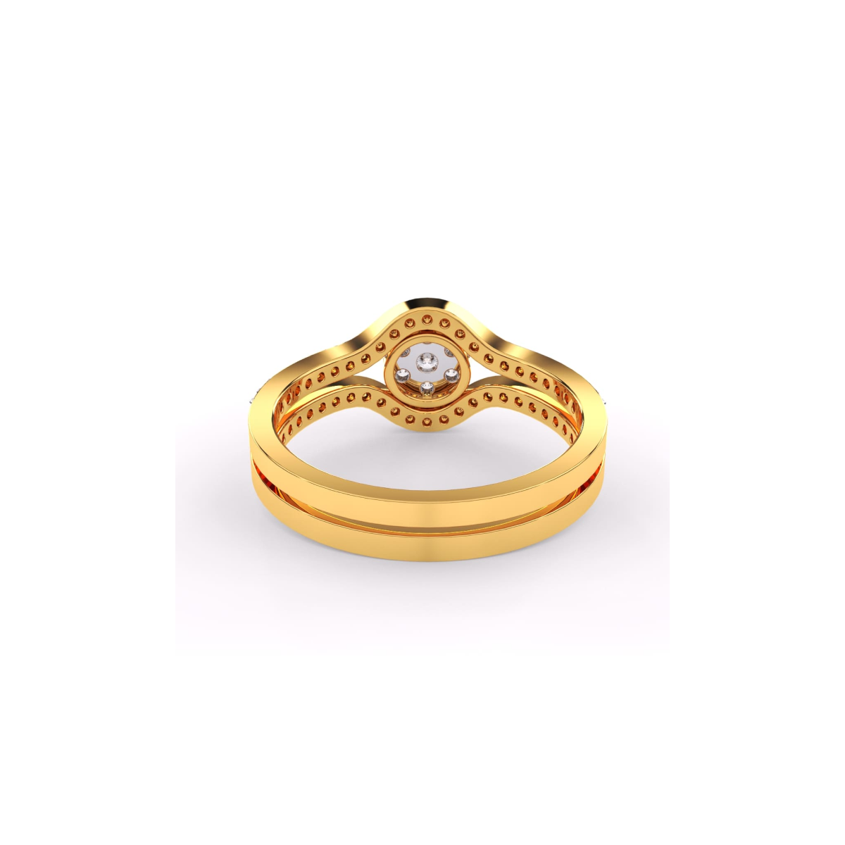 Vintage Double Raw Lab Grown Diamond Ring